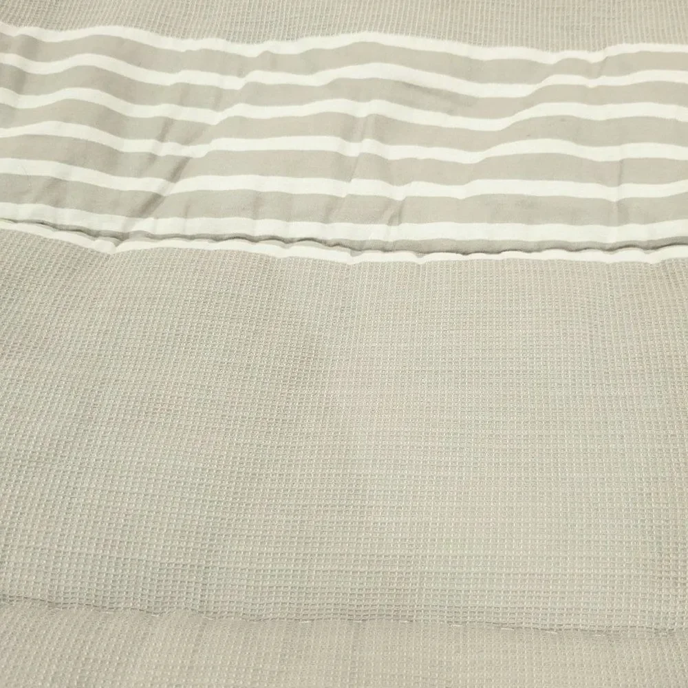 Pottery‎ Barn Teen Wyatt Stripe Comforter Full Queen F/Q blue orange yellow